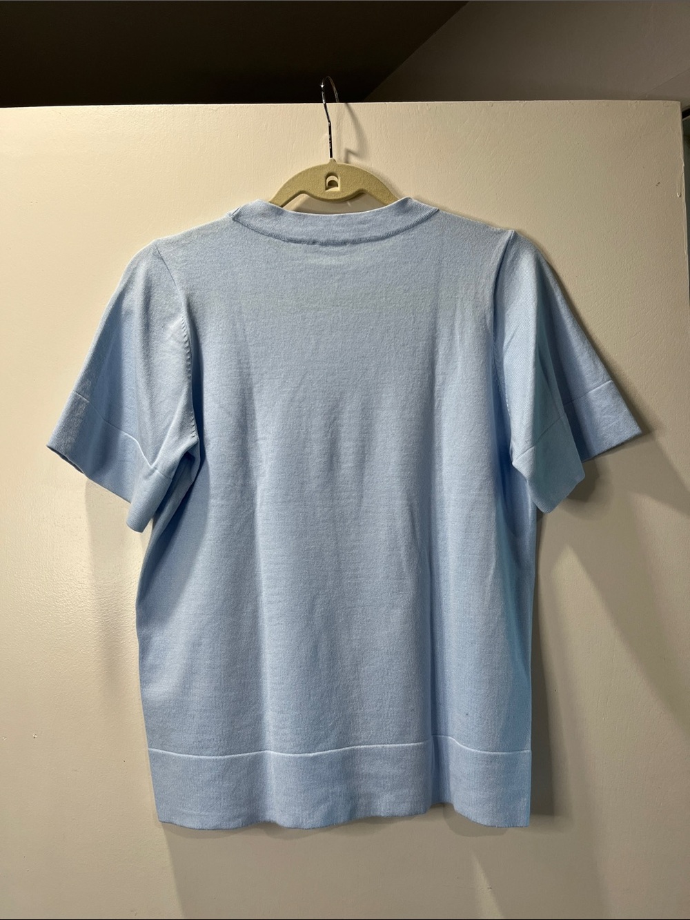 Cyrus Pale Blue Short Sleeve Crewneck Sweater S